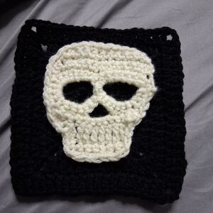 Crochet Skull Patch